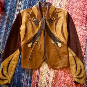 1970s Vintage Original East West Musical Instruments Leather Jacket